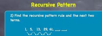 what is a recursive pattern grade 6