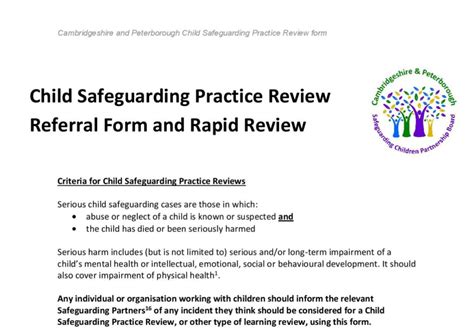 what is a safeguarding practice review