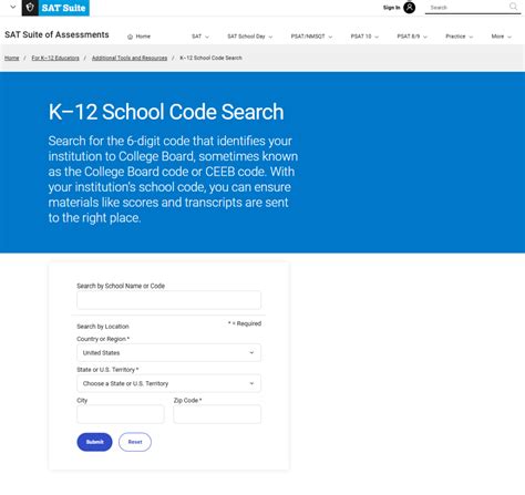 what is a school ceeb code