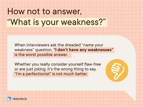 what is a self critical weakness interview answer