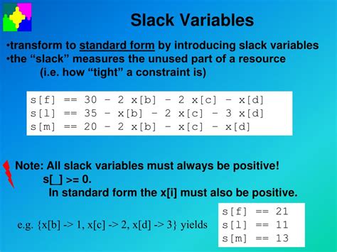 What Is A Slack Variable In Linear Programming
