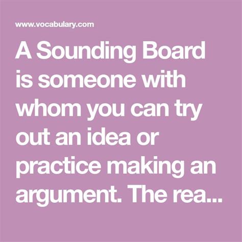 What Is A Sounding Board In Writing