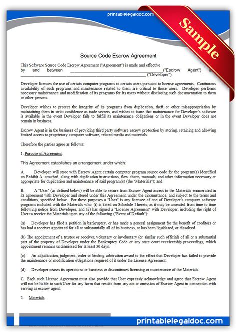 what is a source code escrow agreement
