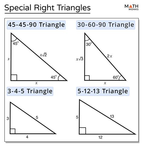 what is a special right triangles in geometry