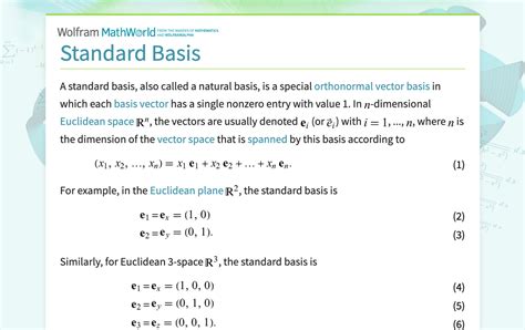 What Is A Standard Basis In Linear Algebra