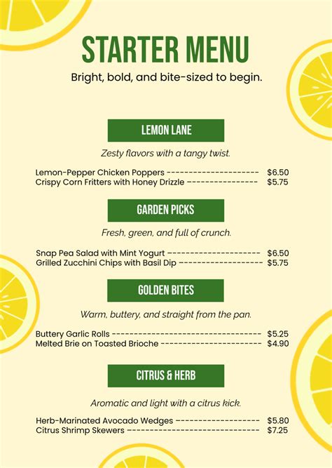 What Is A Starter In Menu