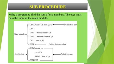 what is a sub procedure in computer science