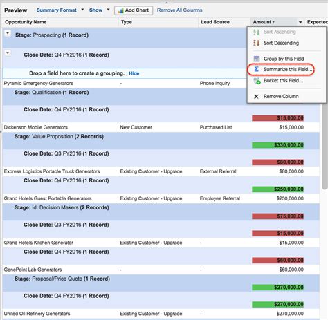 what is a summary report in salesforce