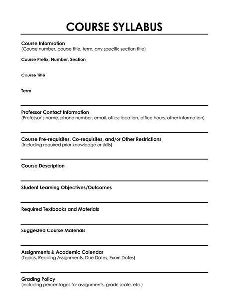 what is a syllabus example