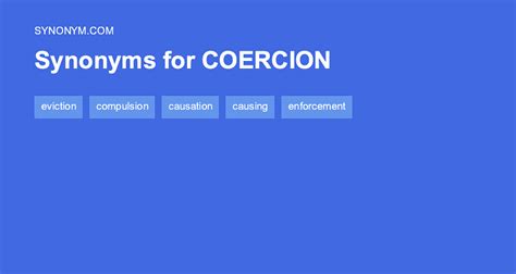 what is a synonym for coercion