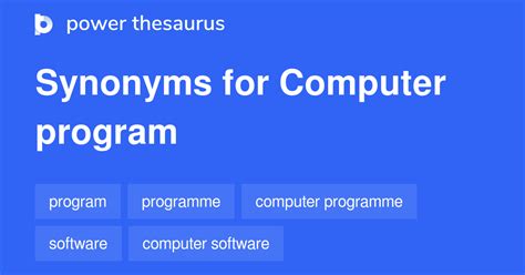 what is a synonym for computer program