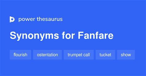 what is a synonym for fanfare
