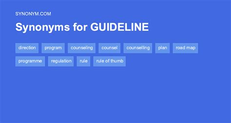 what is a synonym for guidelines