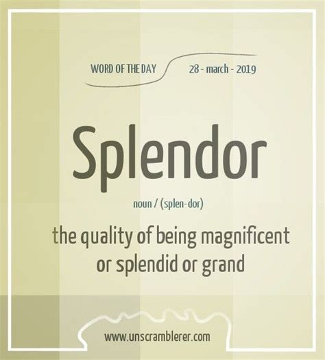 what is a synonym for splendor