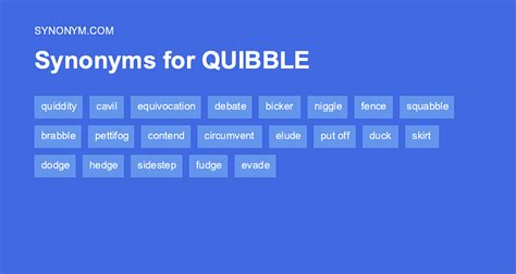 What Is A Synonym Of Quibble