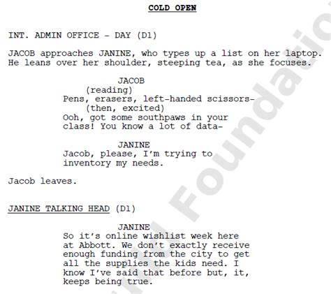 what is a talking head script