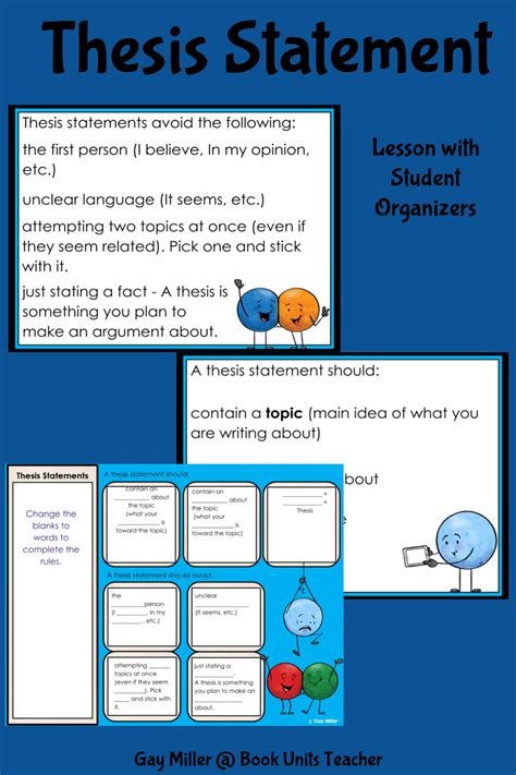 what is a thesis statement example for kids