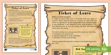 What Is A Ticket Of Leave