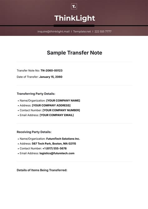 What Is A Transfer Note
