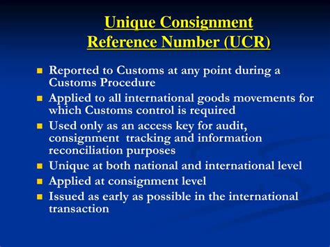 What Is A Unique Consignment Reference Number