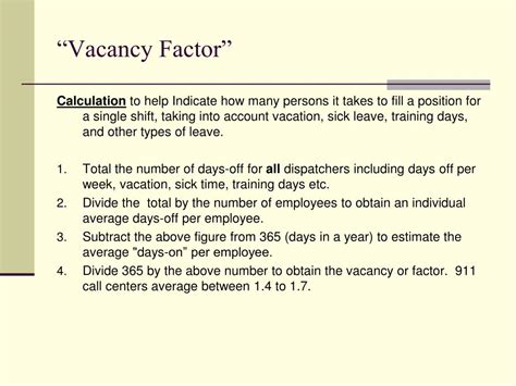 What Is A Vacancy Factor