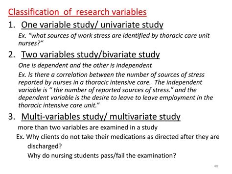 What Is A Variable Study