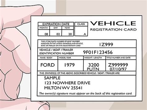 what is a vehicle registration card