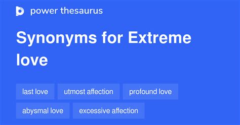 what is a word for extreme love