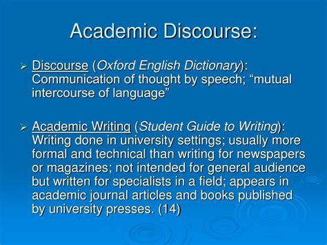 what is academic discourse