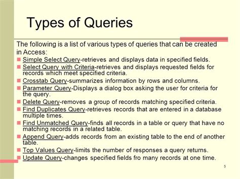 what is action query write its types