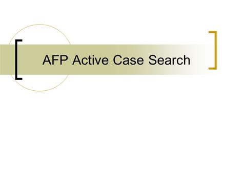what is active case search
