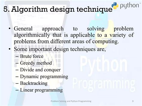 what is algorithmic problem solving technique