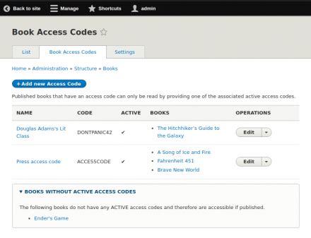 what is an access code for books