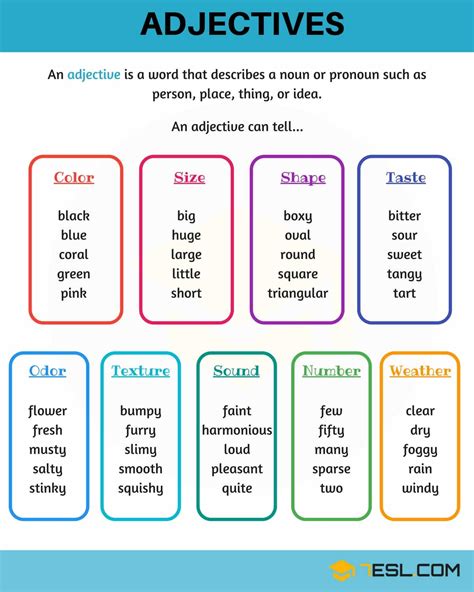 what is an adjective with two examples