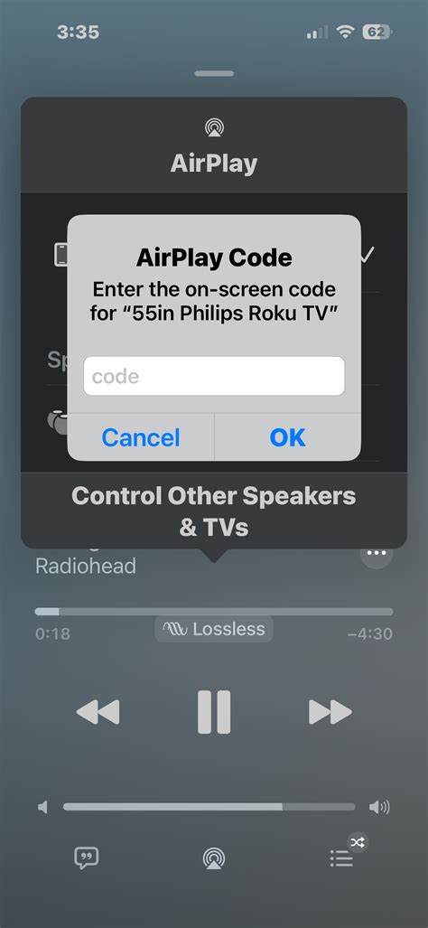 what is an airplay code for roku