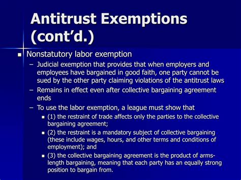 what is an antitrust exemption