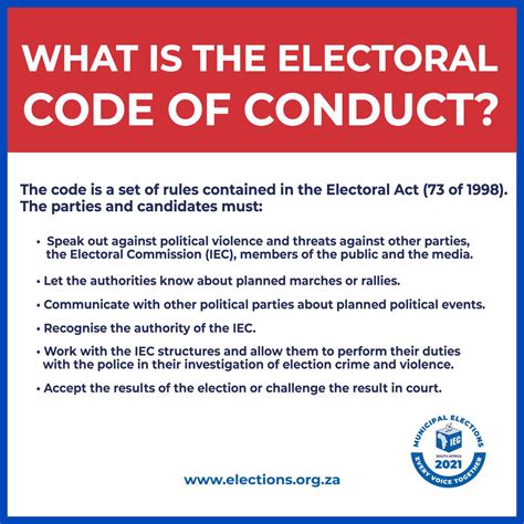 what is an electoral code of conduct