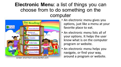 What Is An Electronic Menu Text Feature