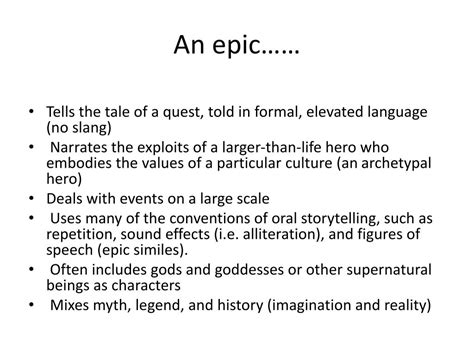 What Is An Epic In Writing