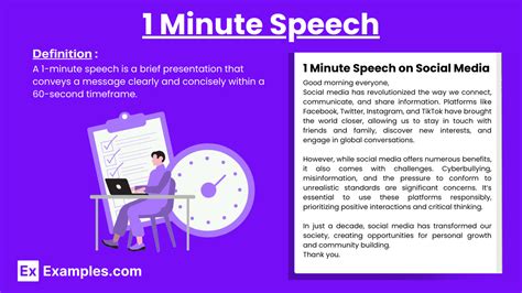 what is an example of a 1 minute introduction speech