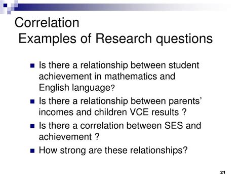 what is an example of a correlational research question