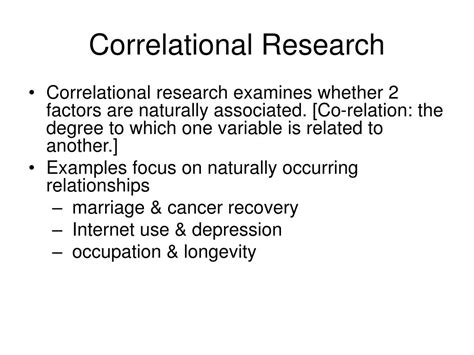 what is an example of a correlational research study