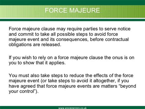What Is An Example Of A Force Majeure Clause