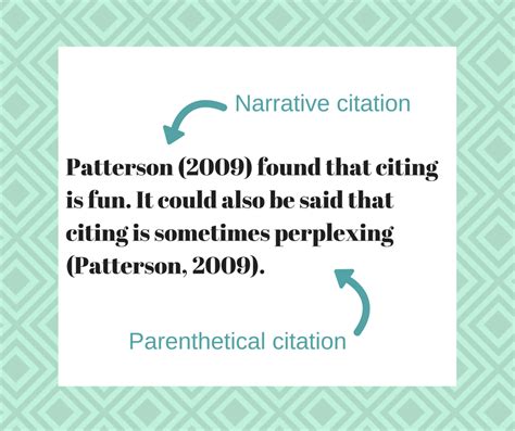 what is an example of a narrative in text citation