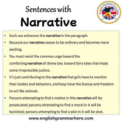 what is an example of a narrative text sentence