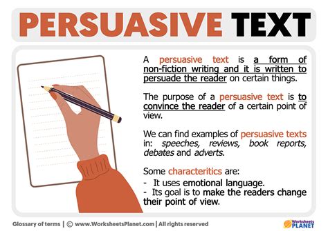 what is an example of a persuasive text