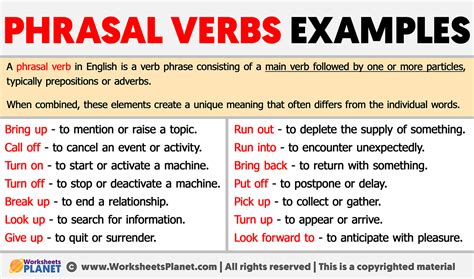 what is an example of a phrasal verb with two particles and their meaning