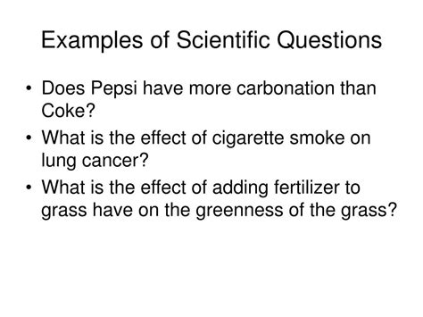 what is an example of a question that falls outside the realm of the scientific method