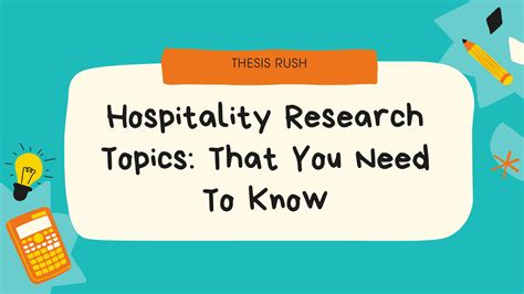 what is an example of a research topic in hospitality