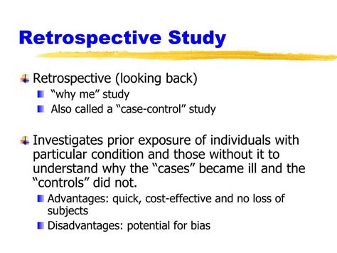 what is an example of a retrospective study